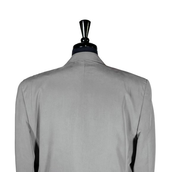 Chaps Ralph Lauren Mens Blazer Gray 2 Button Lined Suit Jacket Sport Coat 42L - Picture 7 of 8